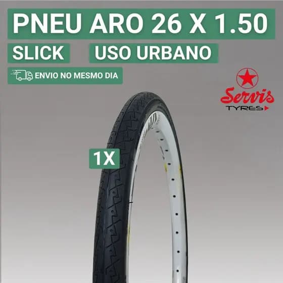 Pneu Aro 26 Pneu de Aro 26 Peneu aro 26 1.50 Jazz Slick Pneu aro 26 Bicicleta Servis Tyres