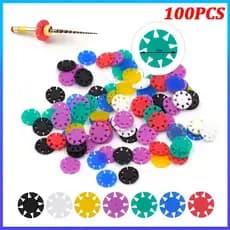 100 Pçs/Saco Marcação Círculo Arquivos Contadores Anel Contagem Rolha De Silicone