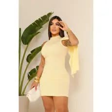 👗 Vestido Feminino Nula Manga– Estilo Moda Gringa que é puro 🔥!  Perfeito para brilhar em: 🎉 Festas & Shows