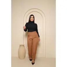 Calça Social Feminina Premium  Alfaiataria Cenoura | Cintura Alta com Botão e Bolsos Elegantes