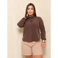 Camisa Feminina Social Crepe Premium – LISA E LISTRADA, Elegante e Moderna