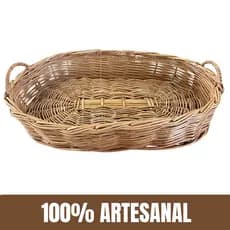 Cesta Vime Artesanal Pães Frutas Tamanho Grande Aprox. 65x40