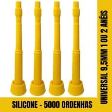 Kit Teteira Silicone Insuflador Ordenha Universal 9,5mm 1 E 2 Anéis 5000 Ordenhas Flexível Silverubber