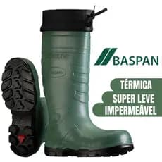 Bota Galocha Baspan Superleve Cano Longo Náutica Térmica Impermeável  Verde
