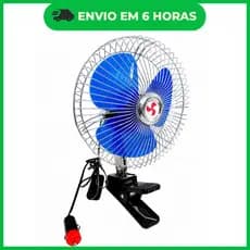 Ventilador Automotivo 12V - Carro Caminhão Kombi Van Carreta