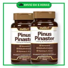 Kit 2 Pinus Pinaster - Reverastrol, Vitamina E K2 e C 60 Cáps