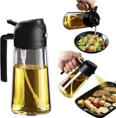 Azeiteiro Spray 500Ml Vidro Preto