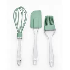 Conjunto de utensílios de silicone com 3 peças