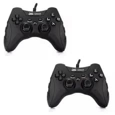 Kit Com 2 Controles Joystick P3 KP-4040 Compatível Com P3 Pc Android e Smartphone