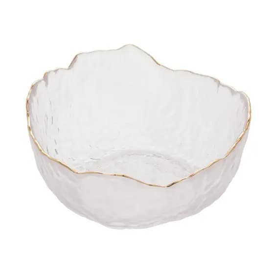 Bowl de Cristal com Borda Dourada Taj Wolff 13x6cm