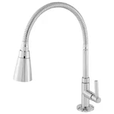 Torneira Gourmet Cozinha Bancada Pia Flexível 2 Jatos Cano Inox
