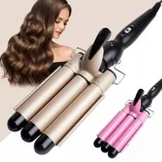 Prancha Triondas Ondulador Formador Triplo 22mm Modelador de Cachos Onda Cabelo Cerâmica Para Longo E Curto 200