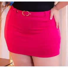 SHORT SAIA NEOPRENE COM CINTO ENCAPADO FEMININO ESTILOSA CASUAL