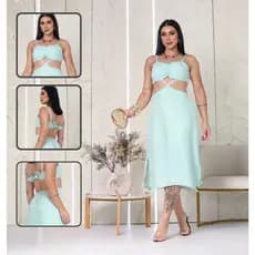 Vestido Feminino Midi Duna linho premium