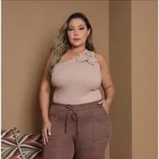 Blusa Feminina de Alça Única com Detalhe de Flor blusa mula manca blusinhas femininas plus size