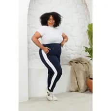 Calça Feminina jogger Plus Size Malha Crepe c/ Bolsos