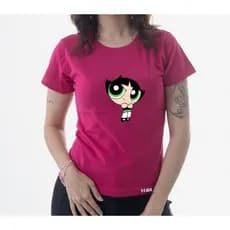 Camiseta Baby Look Lançamento Docinho Meninas Super Poderosas Tecido de Alta Qualidade 100% Algodão