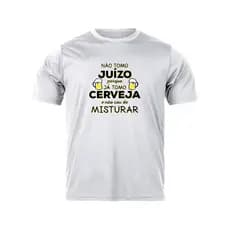 Camiseta Masculina Lançamento Não tomo Juízo de Alta Qualidade 100% Algodão