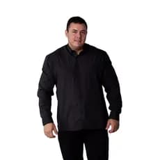 Camisa Social Masculina Manga Longa Risca de Giz Plus Size