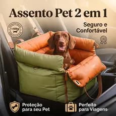 Assento de Carro Pet Bolsa Transporte Caminha Para Cachorro Pequeno Multiuso Resistente Impermeável 50cm Carga 10 kg
