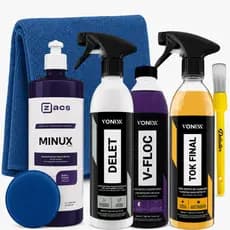 Kit Cera Tok final Shampoo V-floc Limpador de Borrachas Delet Vonixx Pneu pretinho Vintex