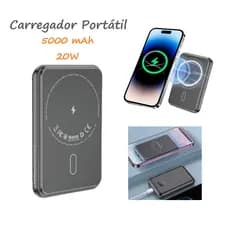 H'maston Carregador Portatil Powerbank 5000mah PD 20W  Magnético Indução power bank