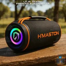 [ORIGINAL] CAIXA DE SOM 20W BLUETOOTH PORTÁTIL RESISTENTE A ÁGUA TN-34 H'MASTON TWS SEM FIO