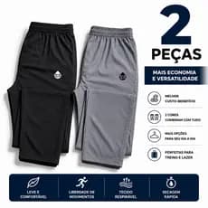 Kit 2 Calça Jogger Masculina Esportiva Para Academia e Corrida Tactel Leve Confortável Dia Dia