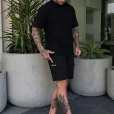 Short Cargo Streetwear Casual Bermuda Tactel Elastano Shorts 5 Bolsos Look Skate Leve Verão Casual