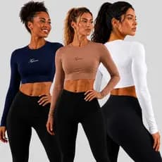 KIT 3 Croppeds Feminino de Academia Esportivo Segunda Pele treino Proteção Conforto e Economia