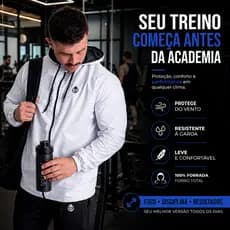 Jaqueta Corta Vento Masculina Com Capuz impermeavel 100% Forrada Academia Esportiva Ziper Bolso Moto