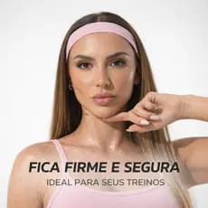Kit Faixa de Cabelo Fitness Feminina Poliamida Antiderrapante Não Escorrega Academia Treino Corrida