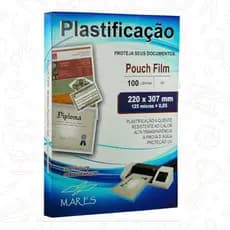 Plástico para Plastificação Pouch Film A4 Mares 220x307mm - 0,05mm (Pacote com 100 Unidades)
