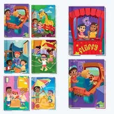 Kit 5 Brochura GRANDE Caderno Turma da Lala 1 Matéria Capa Dura 80 Folhas