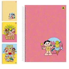 Kit 4 Caderno Universitário Turma da Mônica 1 Matéria 80 Folhas São Domingos