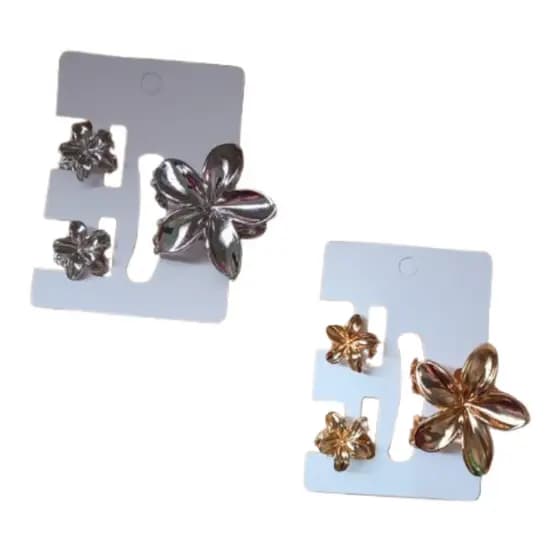 Trio de Presilhas de Flor para Cabelo – Estilo, Delicadeza e Charme em Cada Penteado