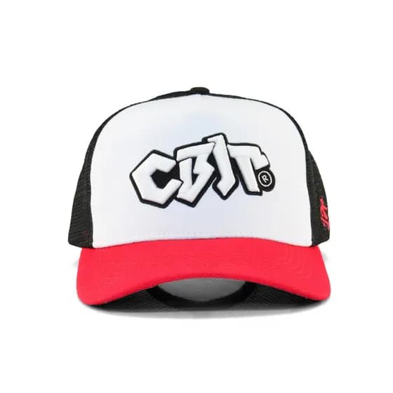 Boné Trucker Charlie Brown Jr Preto Aba Curva Skate Original