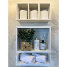 Kit 3 Peças Nicho Prateleira para Banheiro 40 X 10cm MDF 15mm JÁ VAI MONTADO!