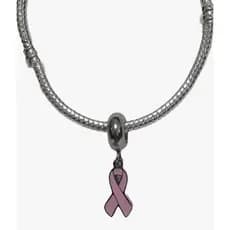 Berloque em Aço Inox, Símbolo Outubro Rosa