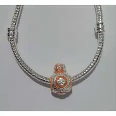 Berloque Banhado a Prata BB-8