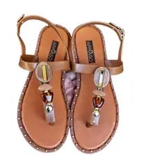 Sandália Feminina - Estilo Rasteirinha - Detalhes de Pedras, Confortável, Elegante