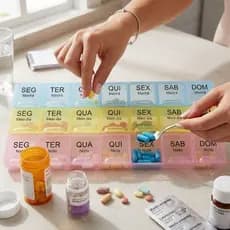 Porta Remédios Semanal 28 Dias Solução Completa para Suplementos e Medicamentos