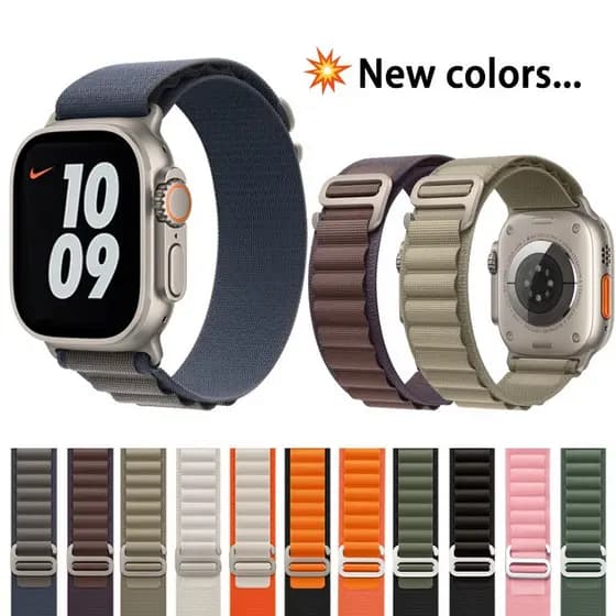 Pulseira De Nylon Para iWatch Band 46mm 49mm 45mm 41mm 42mm 38mm 44mm 40mm Apple Watch Série 10 9 8 7 6 5 4 3 SE2 Ultra2