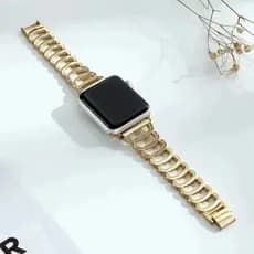 Pulseira De Metal Diamante Em Forma De C Para Apple Watch 46mm 42mm 44mm 40mm 45mm 41mm 38mm 49mm Banda iWatch Série 11