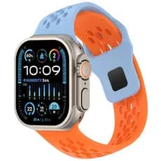 Pulseira Irregular De Dois Tons Para Apple Watch Band 46mm 42mm 44mm 40mm 49mm 45mm 41mm 38mm Esportiva Respirável iWatc