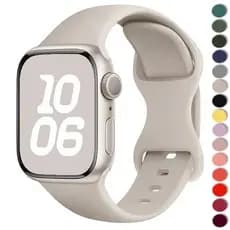Pulseira De Cor Doce De Silicone Para Apple Watch 46mm 42mm 49mm 45mm 44mm 41mm 40mm 38mm Esportiva iWatch Série 11 10 9