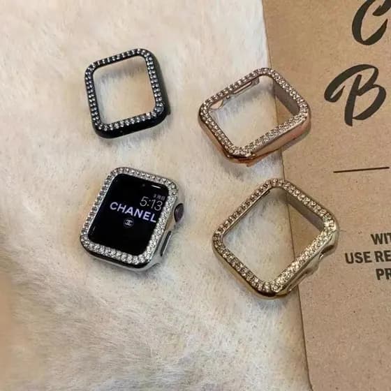 Capa Protetora De Diamante Para Apple Watch Cover Série 10 9 8 7 6 Ultra 2 SE 5 4 3 iWatch Tamanho 46mm 42MM 49mm 45mm 4