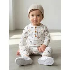 Macacão Bebê Menino Cachorrinho Manga Raglan Suedine Premium 100% Algodão Antialérgico Inverno