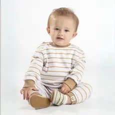 Conjunto Bebê Menino Suedine Premium Listrado