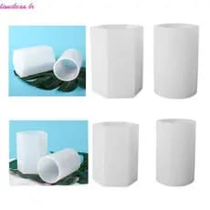 liweikeaa Decorações Cilindro Lados Molde Silicone Feito À Mão Resina Epóxi